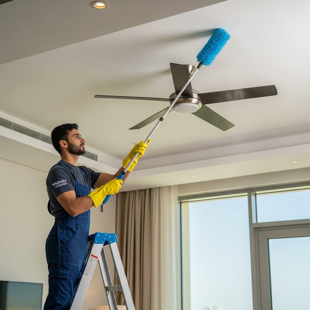 تنظيف المروحة بالغبار