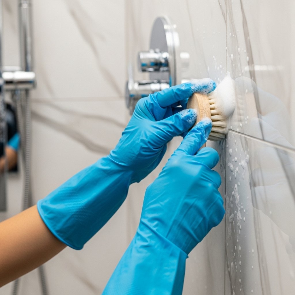 تنظيف فواصل البلاط